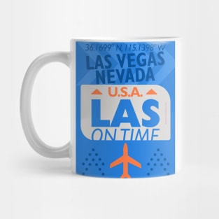 LAS airport code 27092021 blue Mug